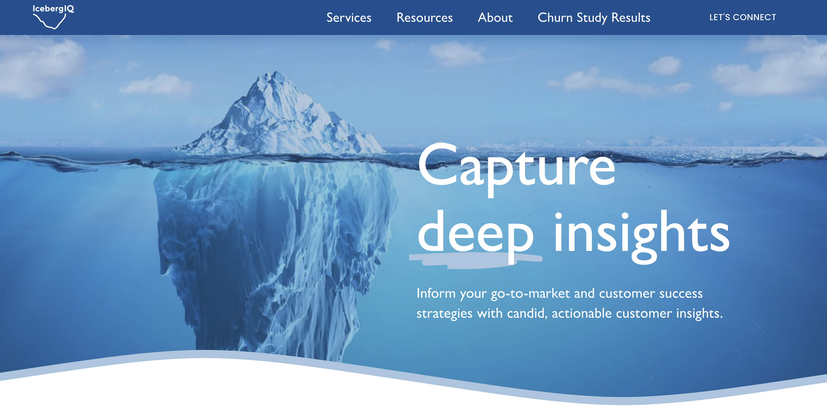 IcebergIQ website before redesign