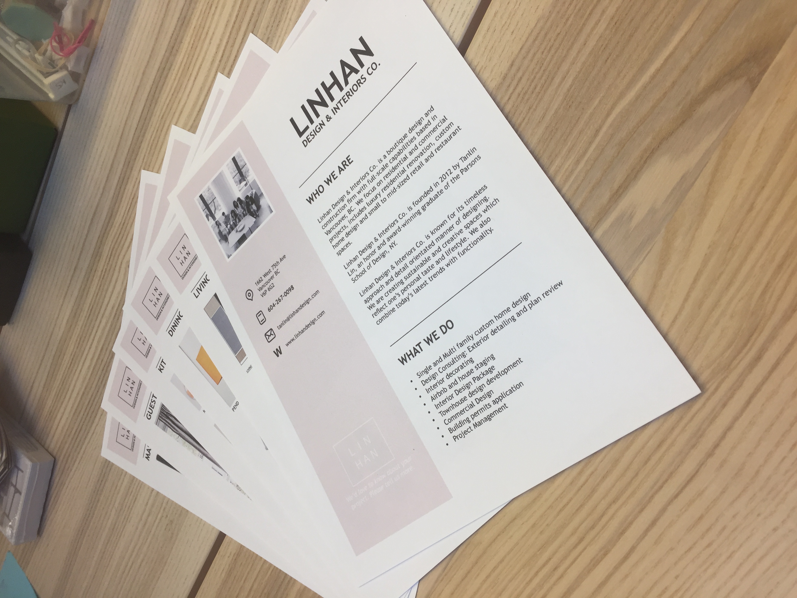 brochure showing interior