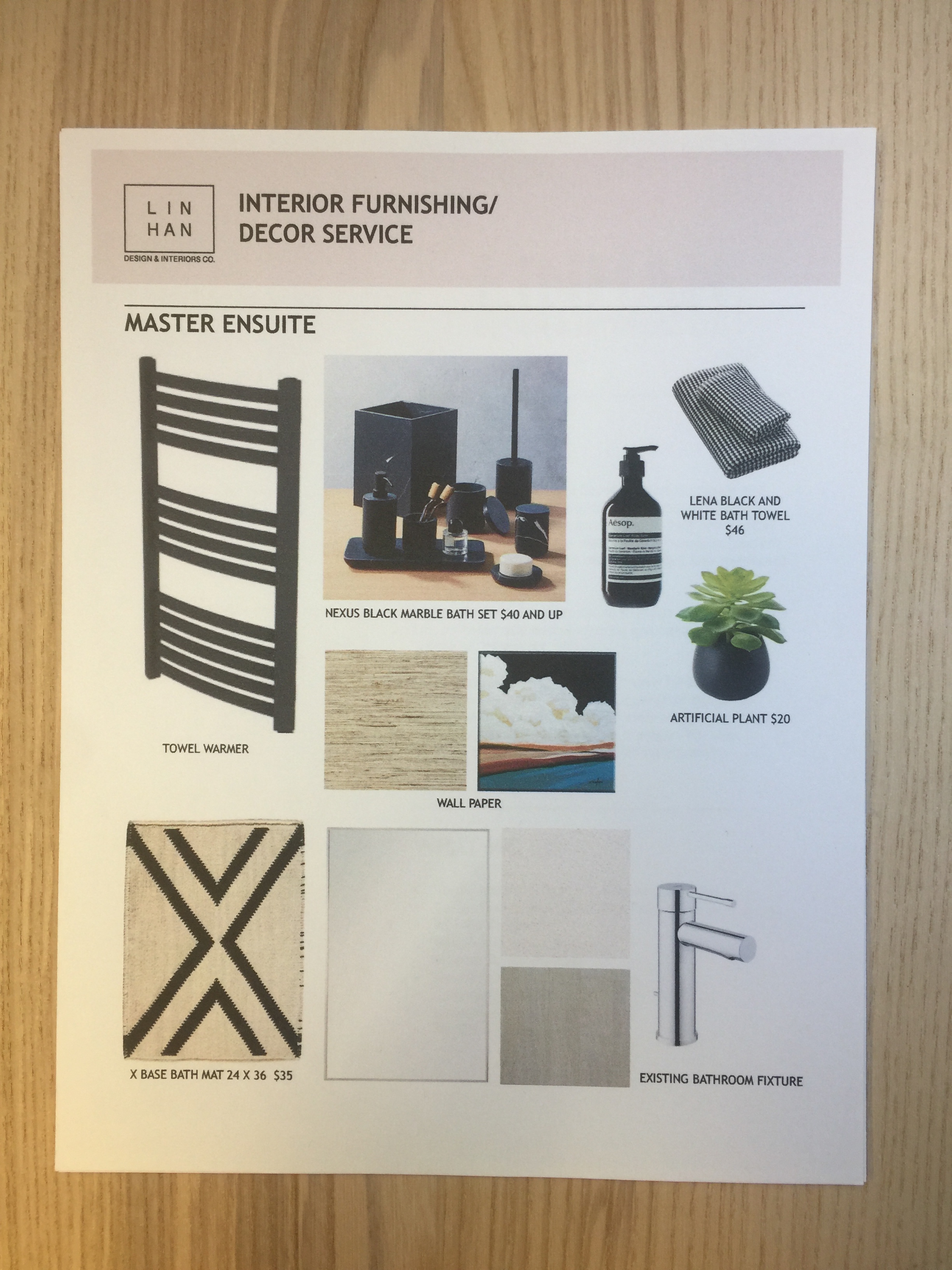 brochure showing interior