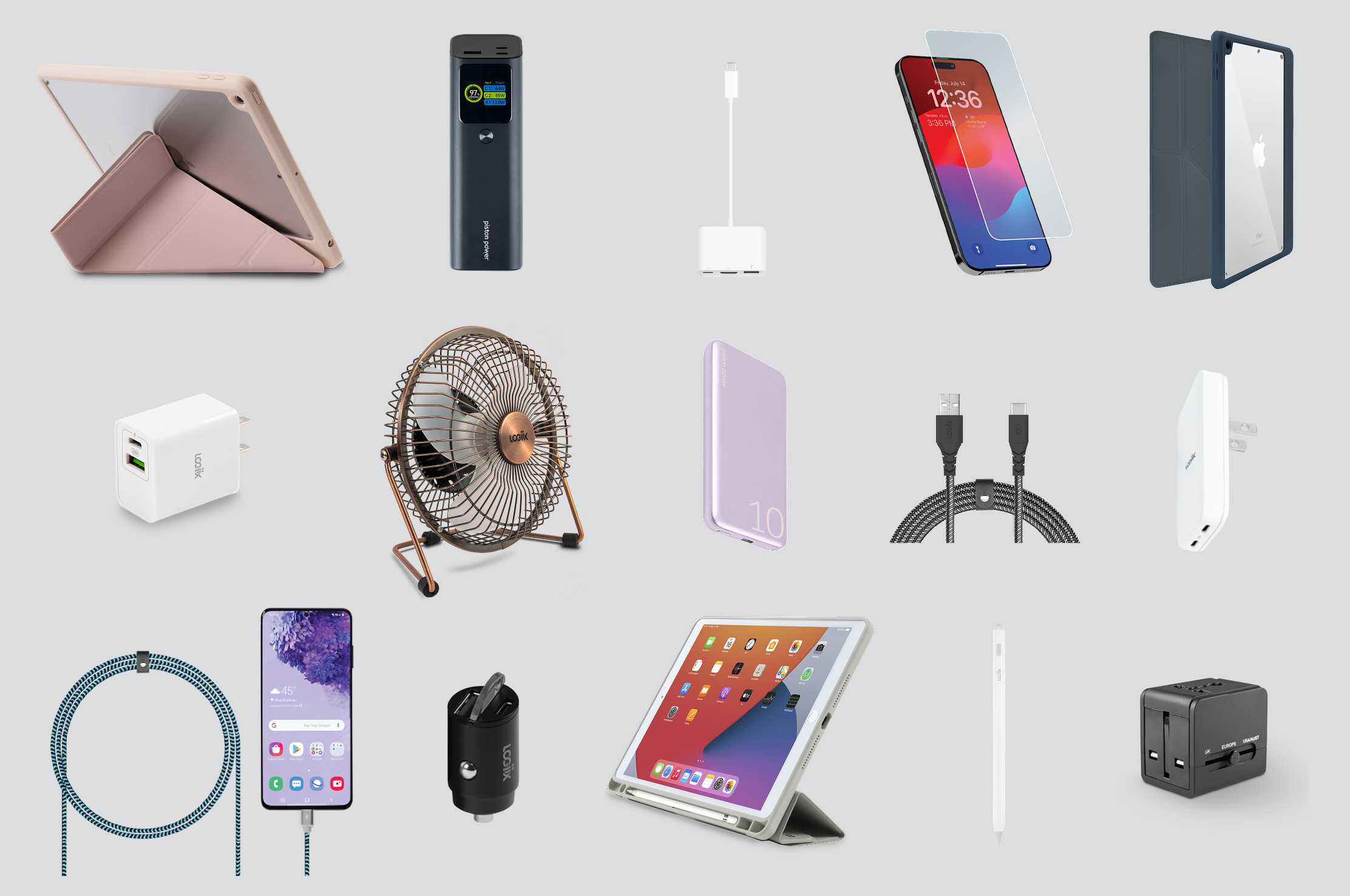 a collection of product photos